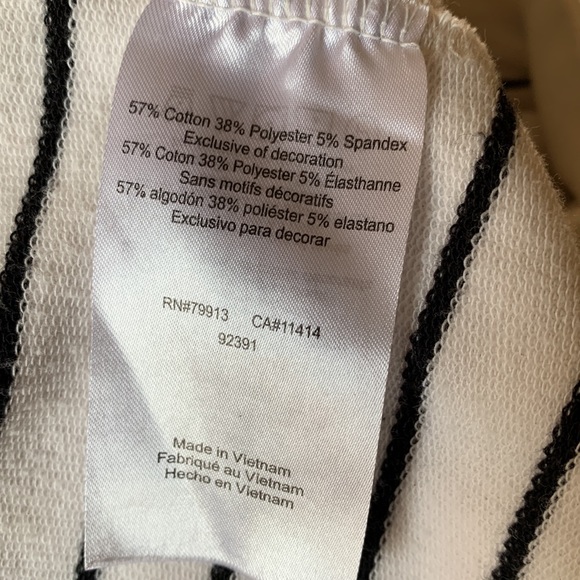 Maternity Cream and Black Sweatshirt with Lace Accents - Picture 6 of 6